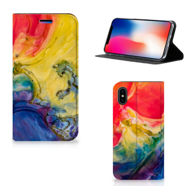 Bookcase Apple iPhone X | Xs Watercolor Dark