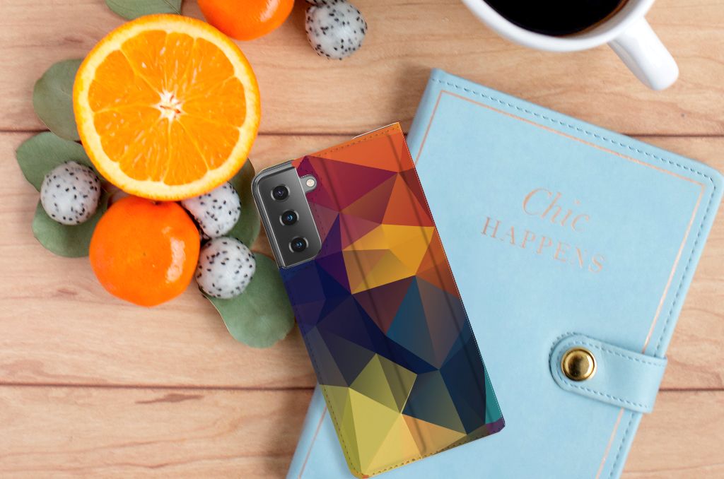 Samsung Galaxy S21 Plus Stand Case Polygon Color - B2C Telecom
