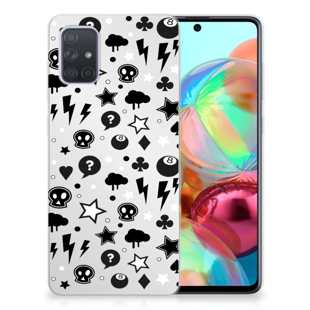 Silicone Back Case Samsung Galaxy A71 Silver Punk