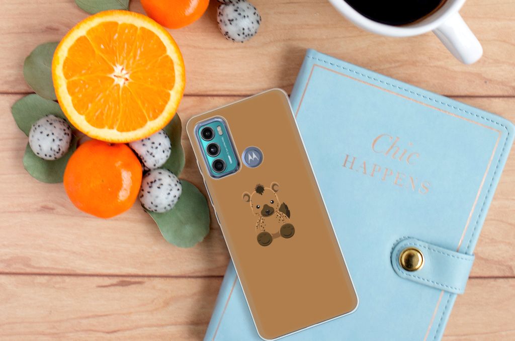 Motorola Moto G60 Telefoonhoesje met Naam Baby Hyena B2C Telecom