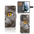 Telefoonhoesje met Pasjes Samsung Galaxy S21 FE Britse Korthaar met grijze kat en gele ogen