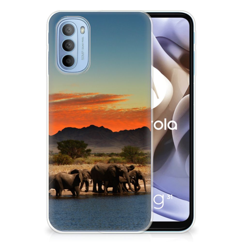 Motorola Moto G31 | G41 TPU Hoesje Olifanten B2C Telecom