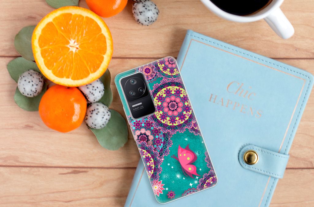 Xiaomi Poco F4 Hoesje maken Cirkels en Vlinders B2C Telecom