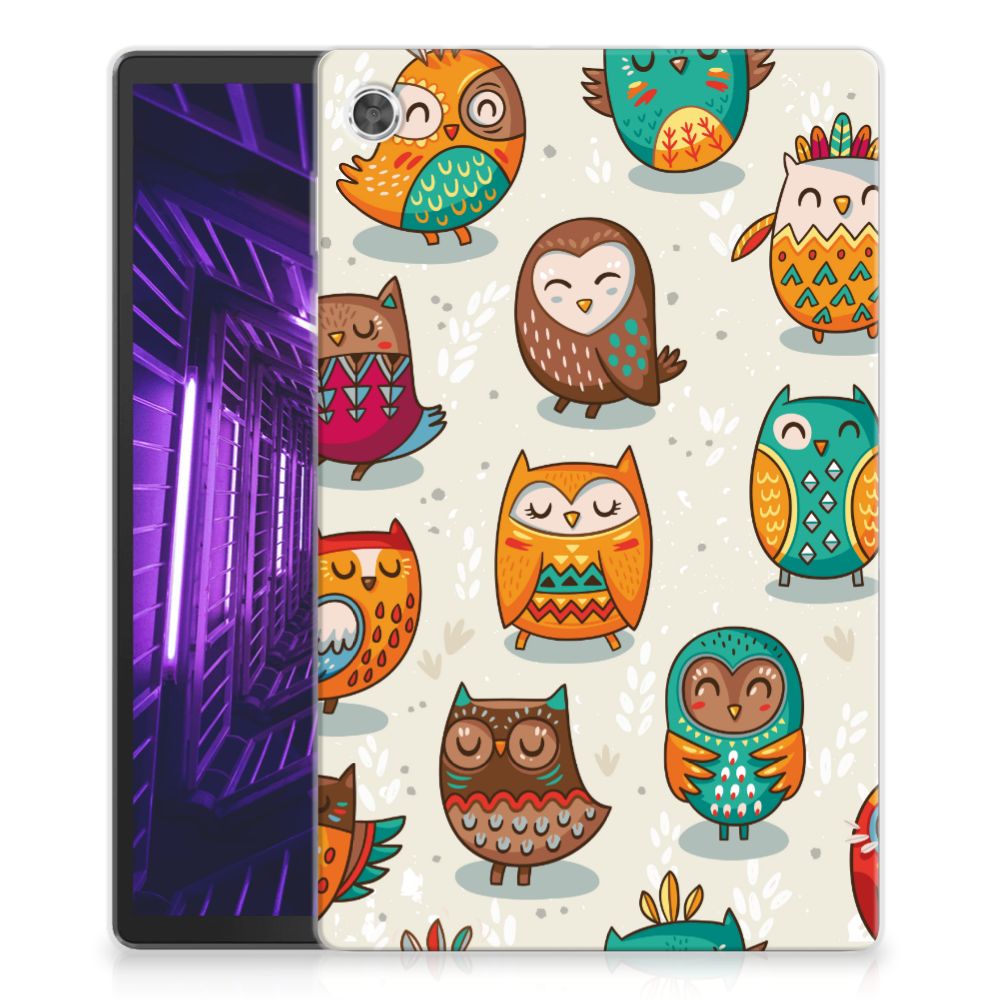Lenovo Tab M10 Plus Back Case Vrolijke Uilen