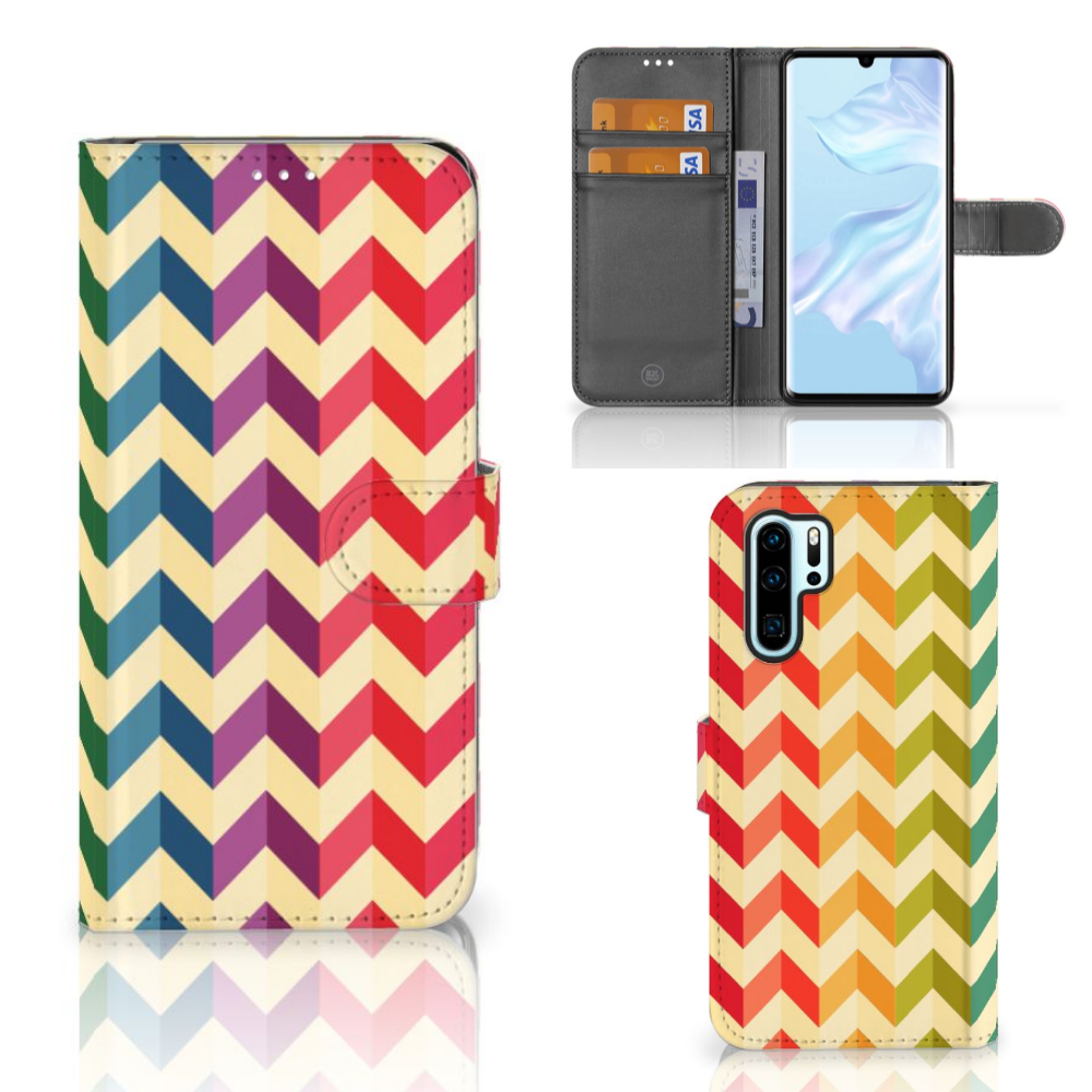 Huawei P30 Pro Telefoon Hoesje Zigzag Multi Color