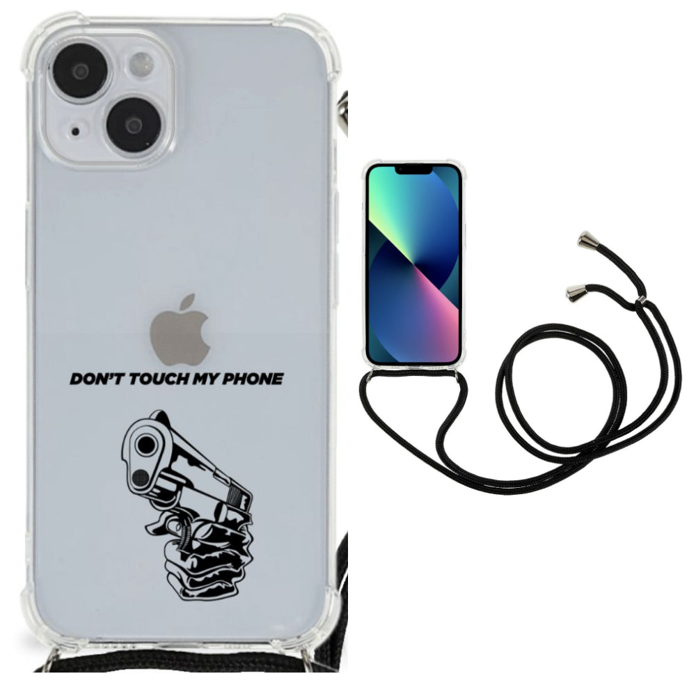 iPhone 14 Plus Anti Shock Case Gun Don't Touch My Phone