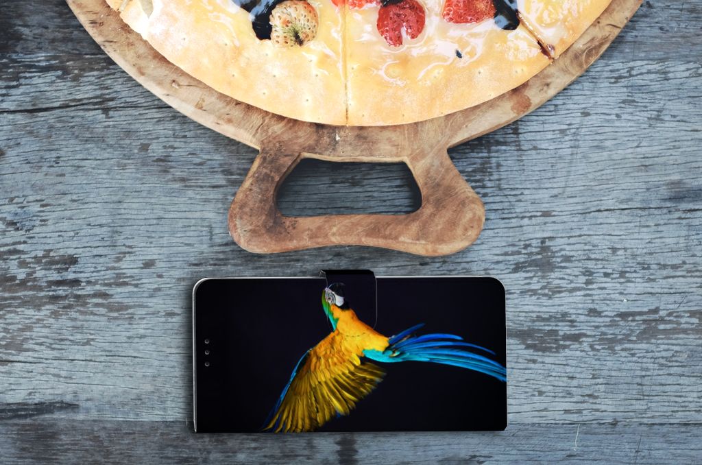 OnePlus 9 Pro Telefoonhoesje met Pasjes Papegaai