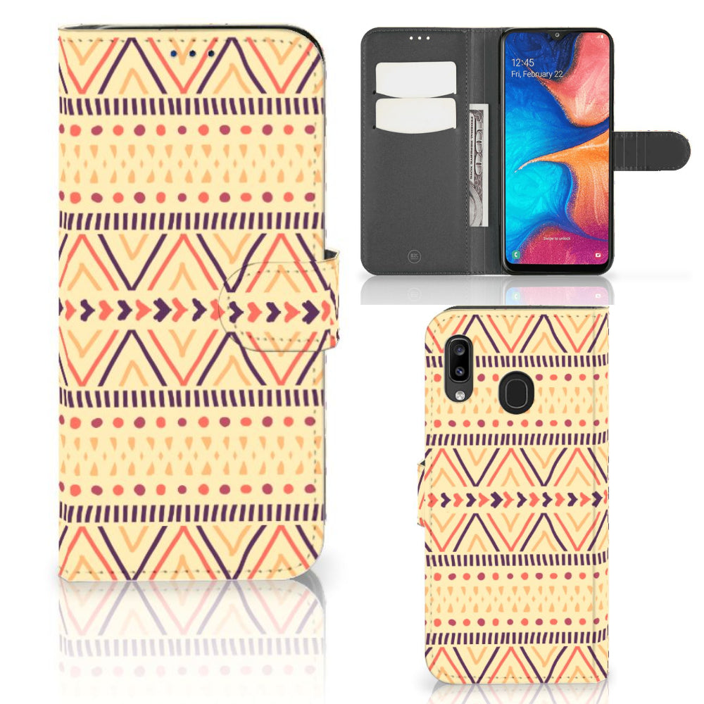 Samsung Galaxy A30 Telefoon Hoesje Aztec Yellow