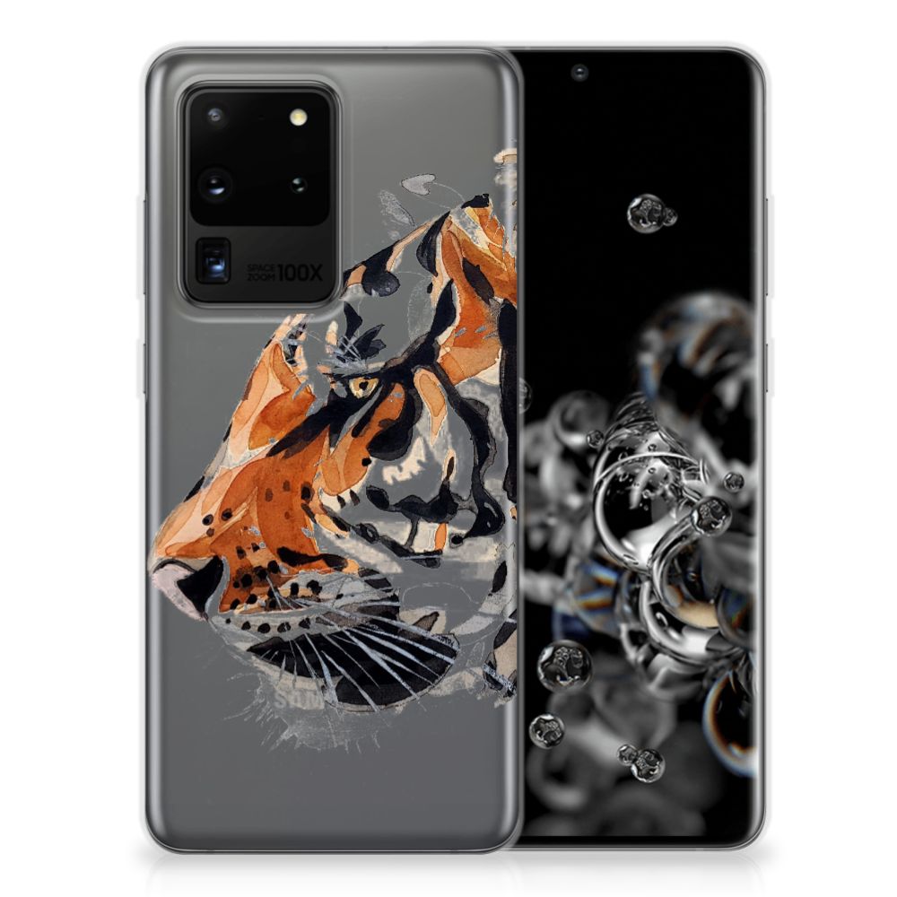 Hoesje maken Samsung Galaxy S20 Ultra Watercolor Tiger B2C Telecom