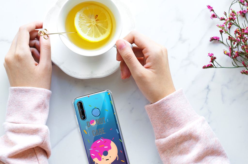 Huawei P30 Lite Beschermhoes Donut Roze
