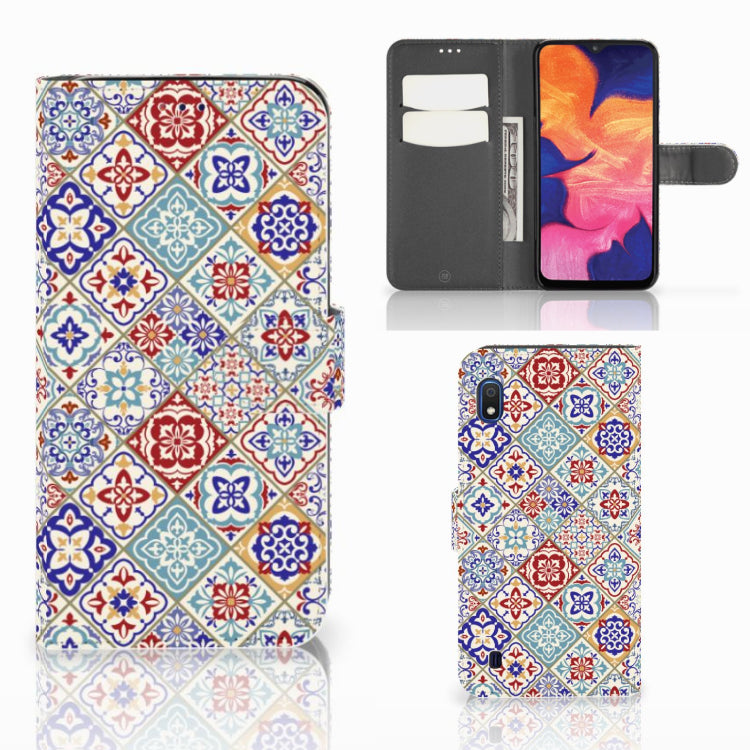 Samsung Galaxy A10 Bookcase Tiles Color