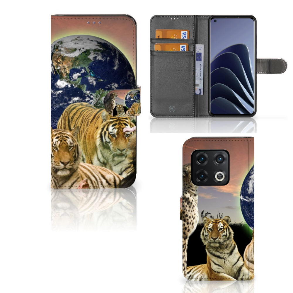 OnePlus 10 Pro Telefoonhoesje met Pasjes Roofdieren