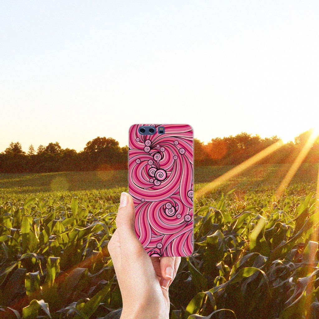 Huawei P10 Plus Hoesje maken Swirl Pink