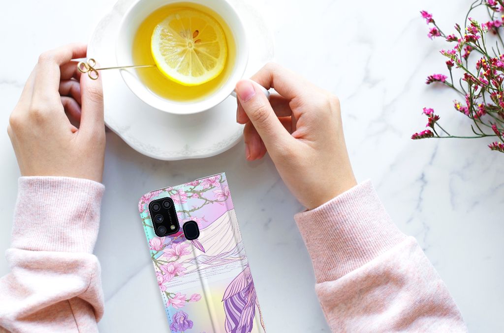 Samsung Galaxy M31 Hoesje maken Bird - B2C Telecom