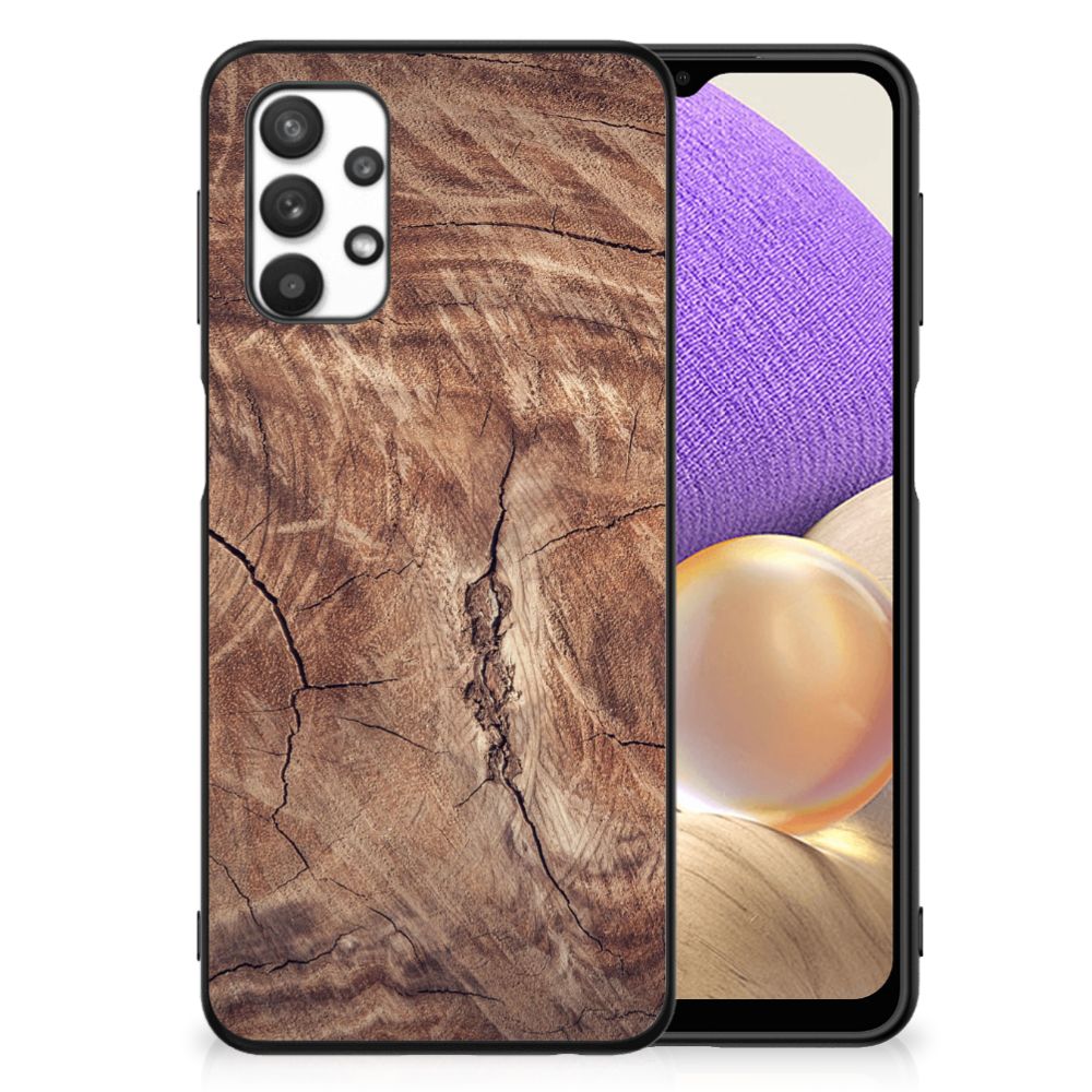 Samsung Galaxy A32 5G Houten Print Telefoonhoesje Tree Trunk B2C Telecom