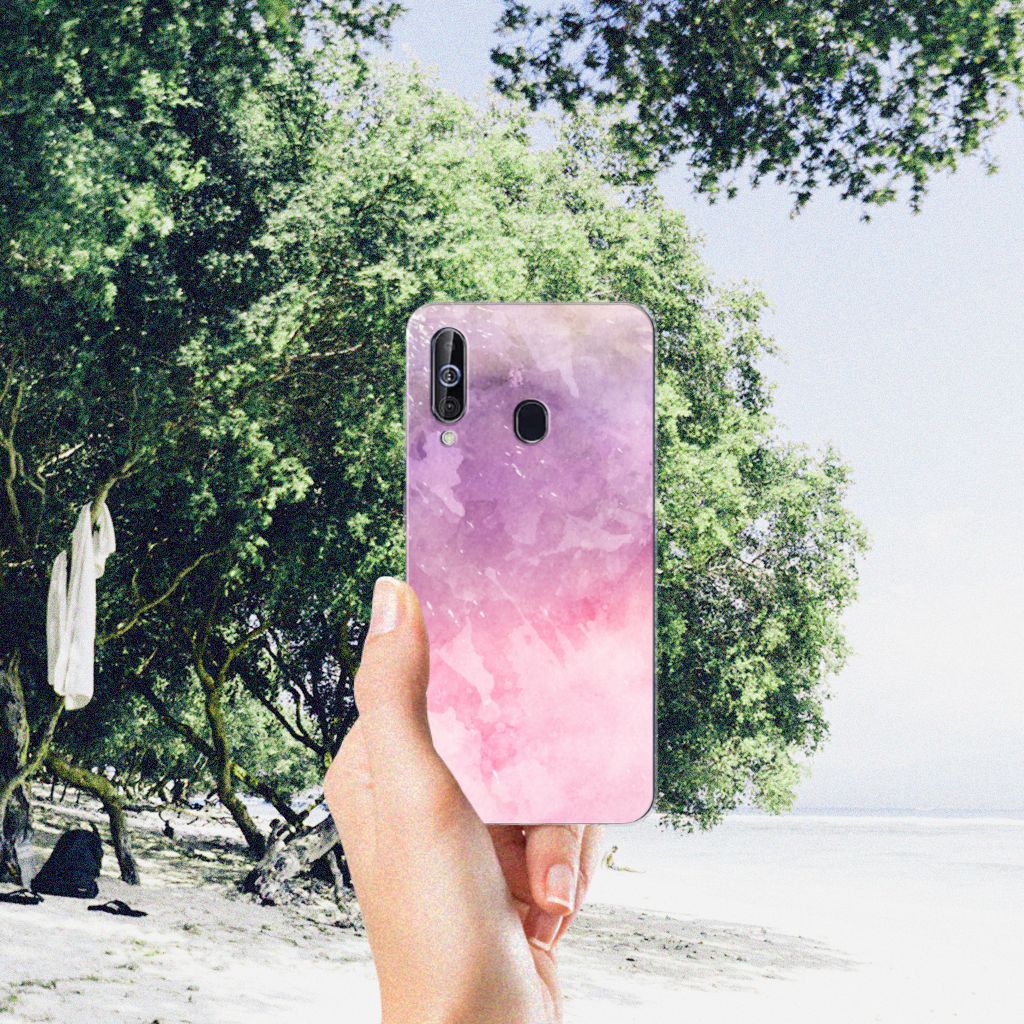 Hoesje maken Samsung Galaxy A60 Pink Purple Paint