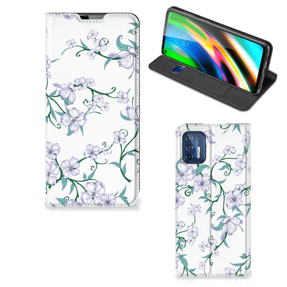Motorola Moto G9 Plus Uniek Smart Cover Blossom White - B2C Telecom