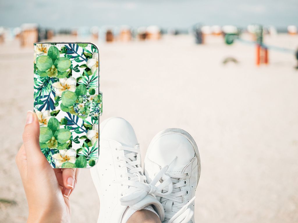 Apple iPhone 11 Hoesje Orchidee Groen
