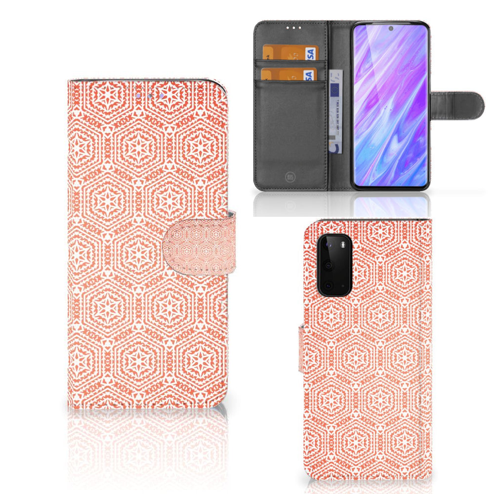 Samsung Galaxy S20 Telefoon Hoesje Pattern Orange