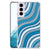 Samsung Galaxy S22 Doorzichtige Silicone Hoesje Waves Blue B2C Telecom