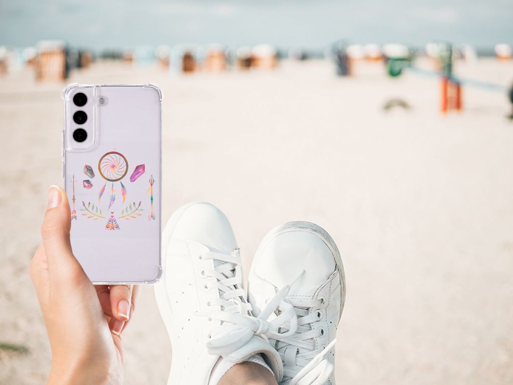 Samsung Galaxy S22 Stevig Bumper Hoesje Boho Dreamcatcher B2C Telecom