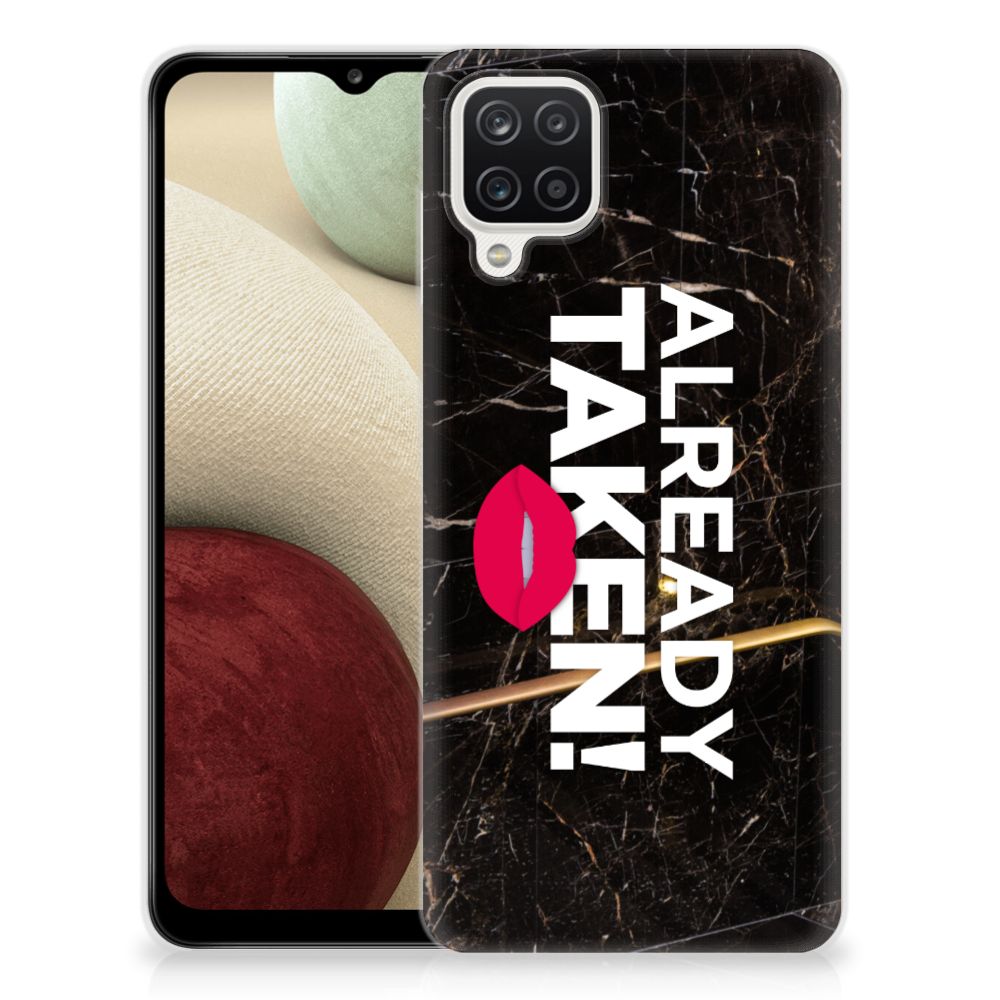 Samsung Galaxy A12 Siliconen hoesje met naam Already Taken Black B2C Telecom