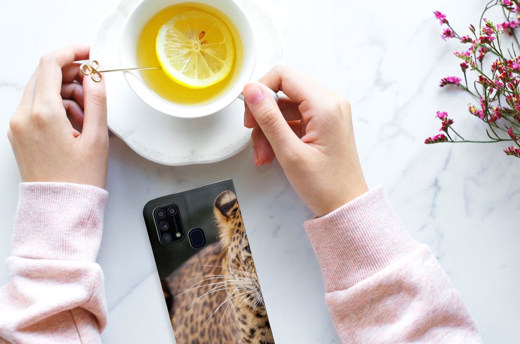 Samsung Galaxy M31 Hoesje maken Luipaard - B2C Telecom
