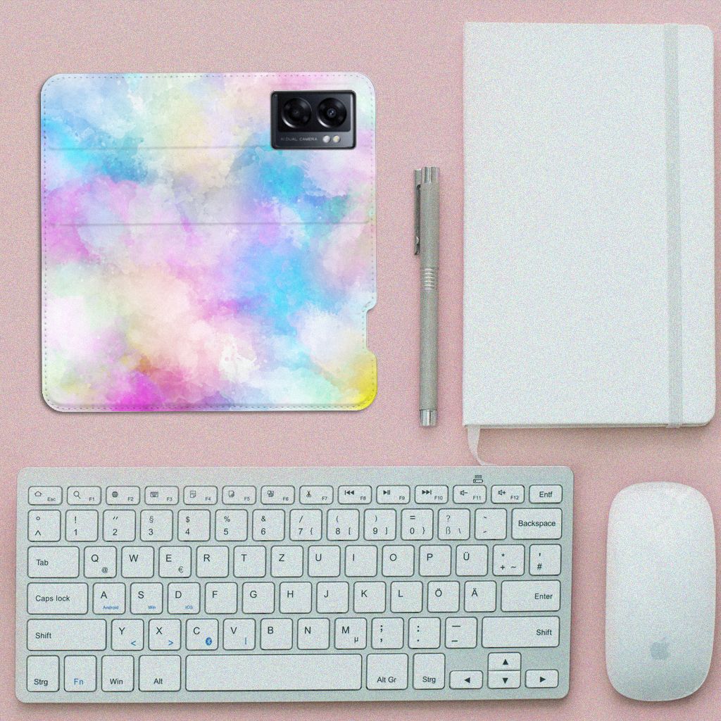 Bookcase OPPO A77 5G | A57 5G Watercolor Light - B2C Telecom