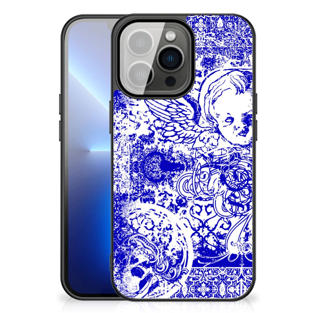 Telefoonhoesje iPhone 13 Pro Max Angel Skull Blauw B2C Telecom