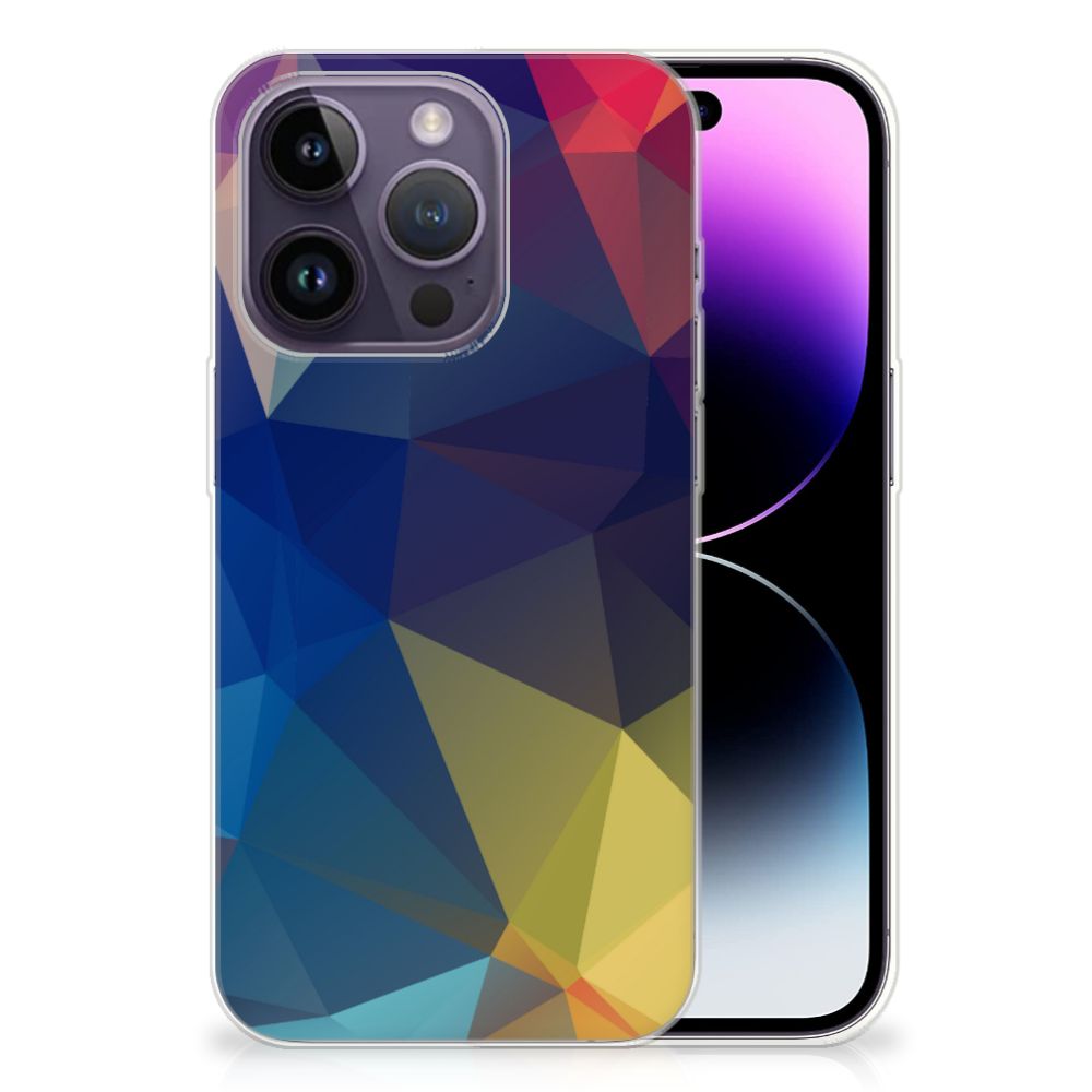 Apple iPhone 14 Pro TPU Hoesje Polygon Dark B2C Telecom