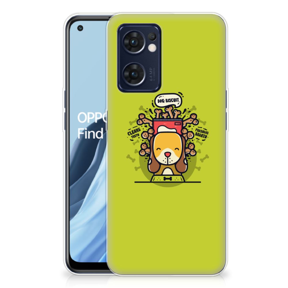 OPPO Reno 7 5G | Find X5 Lite Telefoonhoesje met Naam Doggy Biscuit B2C Telecom