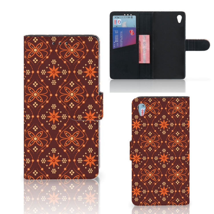 Sony Xperia Z3 Telefoon Hoesje Batik Brown