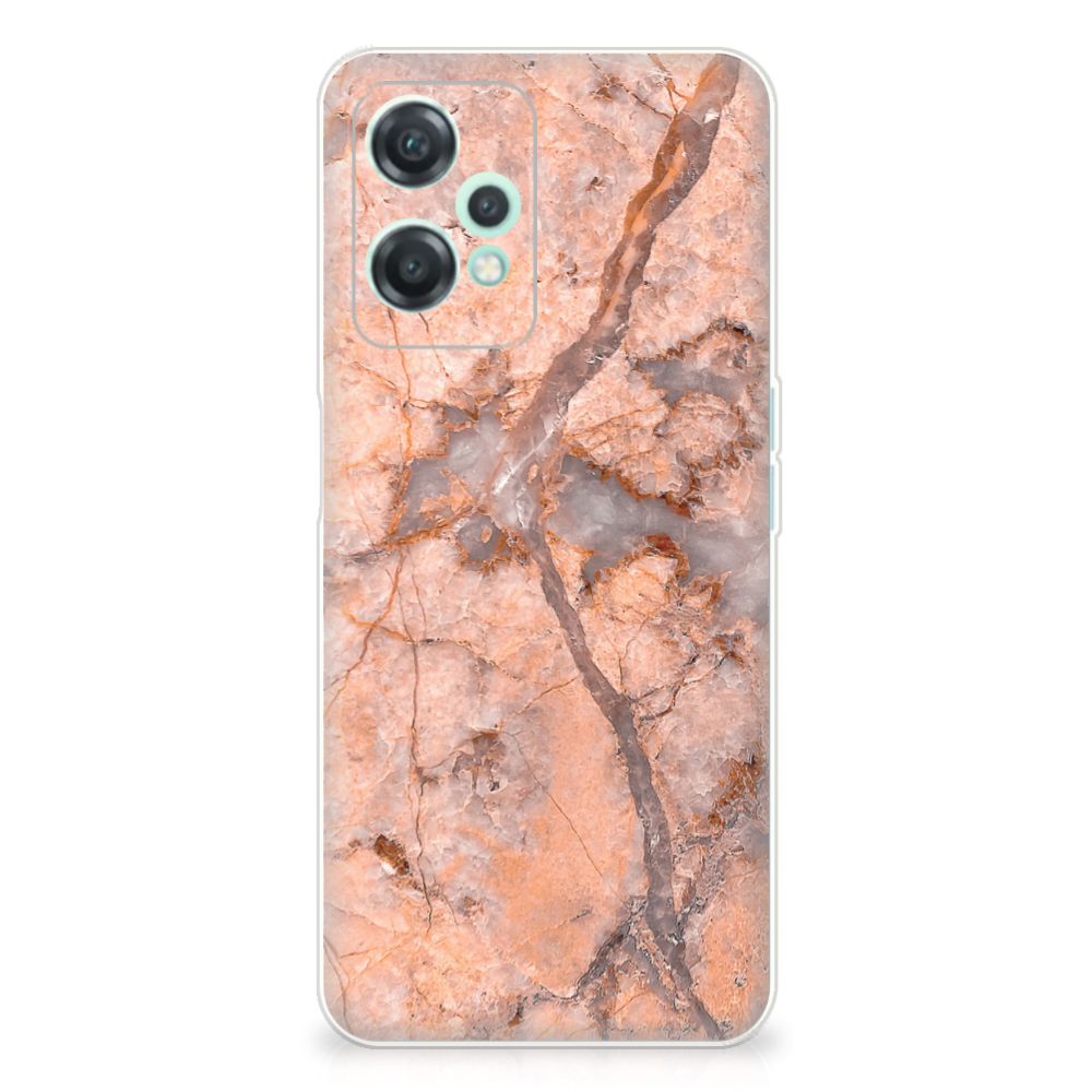 OnePlus Nord CE 2 Lite TPU Siliconen Hoesje Marmer Oranje B2C Telecom