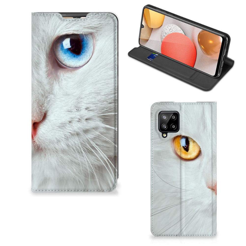 Samsung Galaxy A42 Hoesje maken Witte Kat