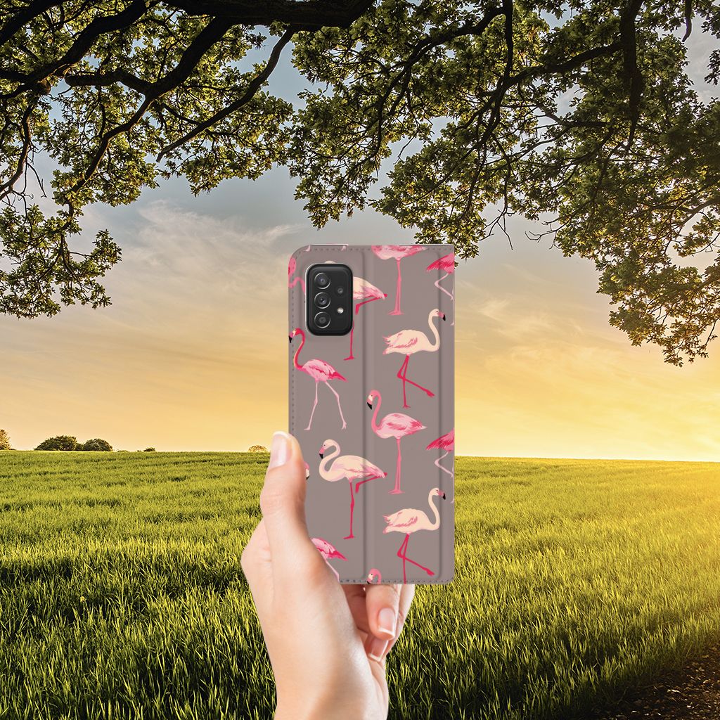 Samsung Galaxy A03s Hoesje maken Flamingo - B2C Telecom