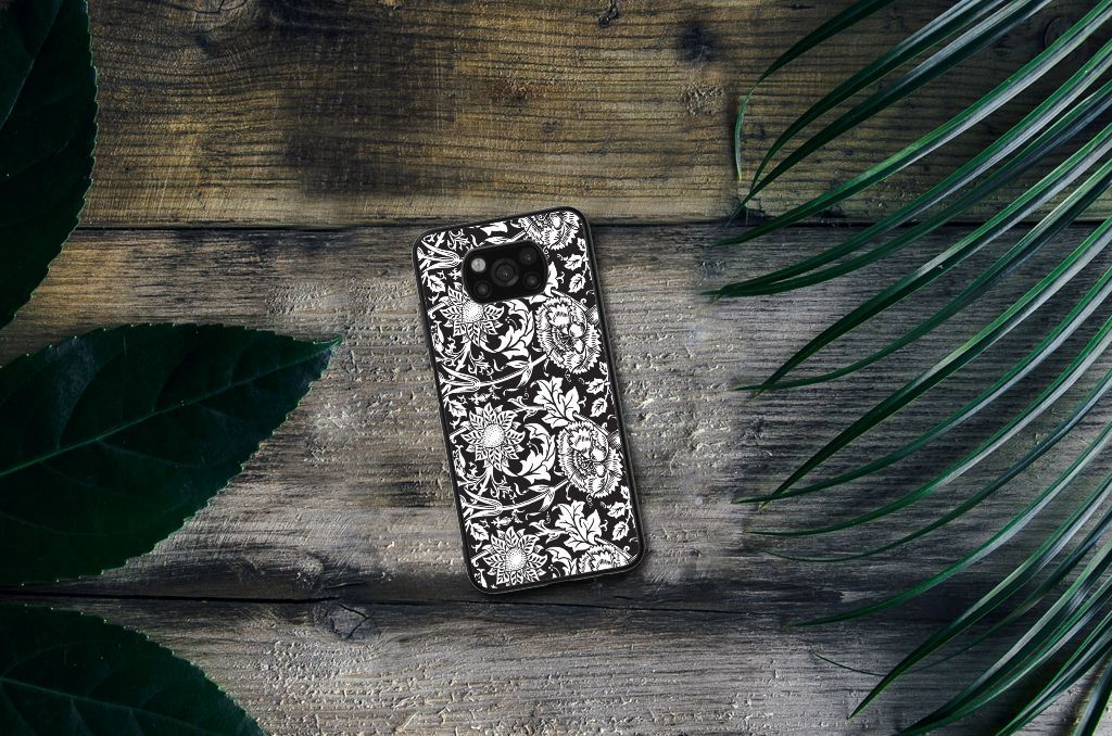 Xiaomi Poco X3 | X3 Pro Bloemen Hoesje Black Flowers B2C Telecom