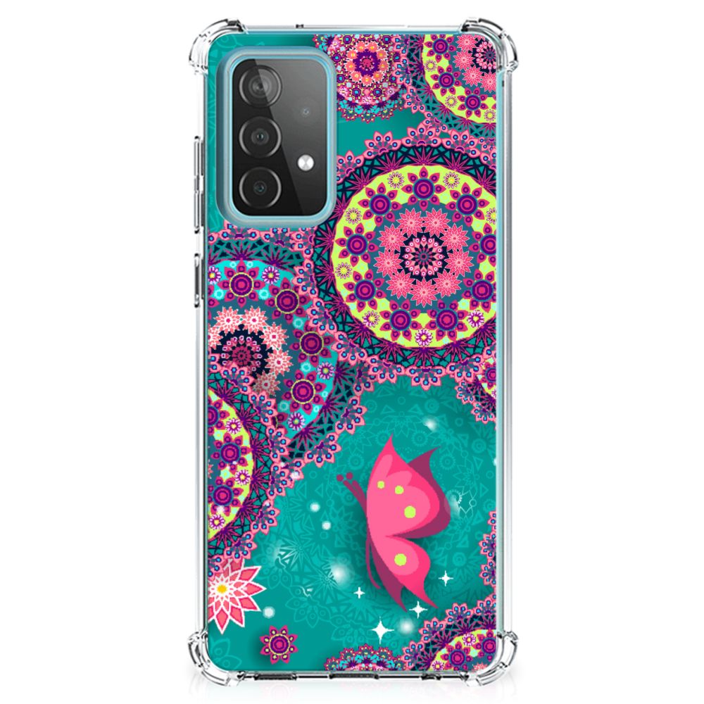 Samsung Galaxy A52 4G/5G Back Cover Cirkels en Vlinders