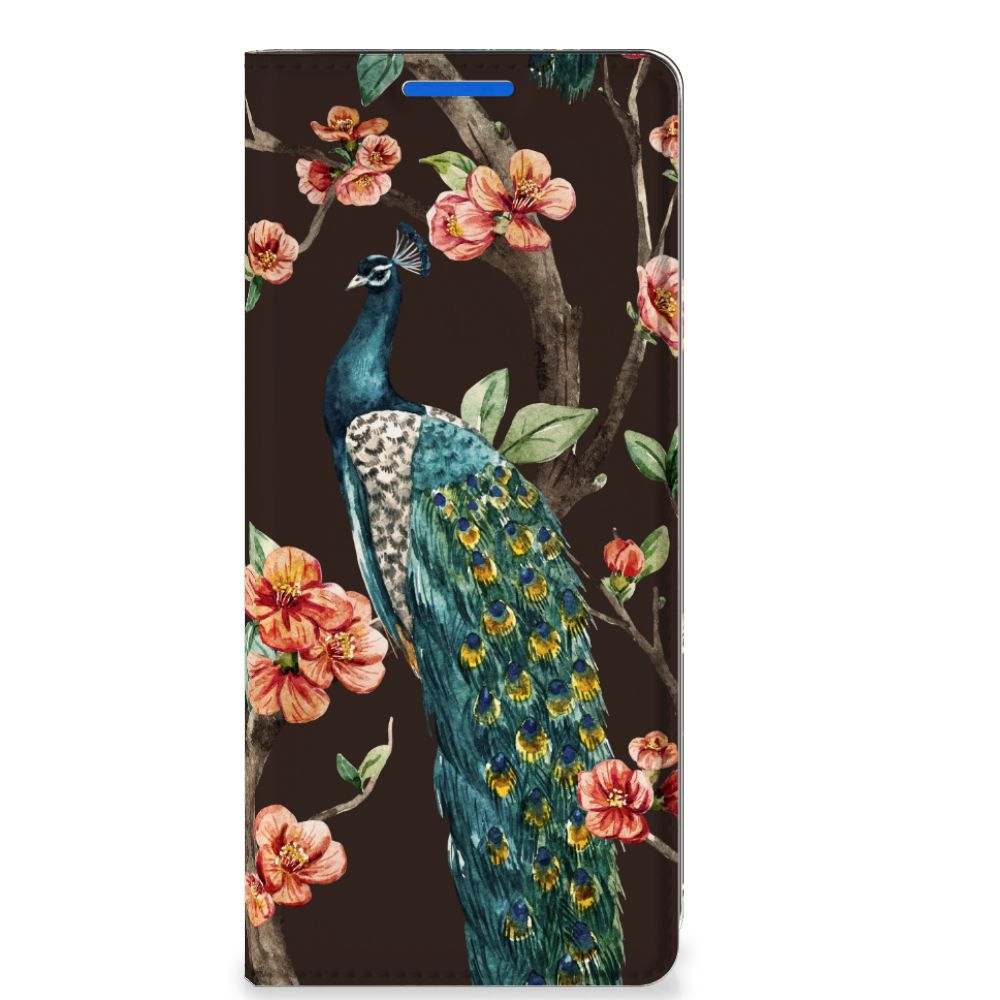 OPPO Reno 6 Pro Plus 5G Hoesje maken Pauw met Bloemen - B2C Telecom