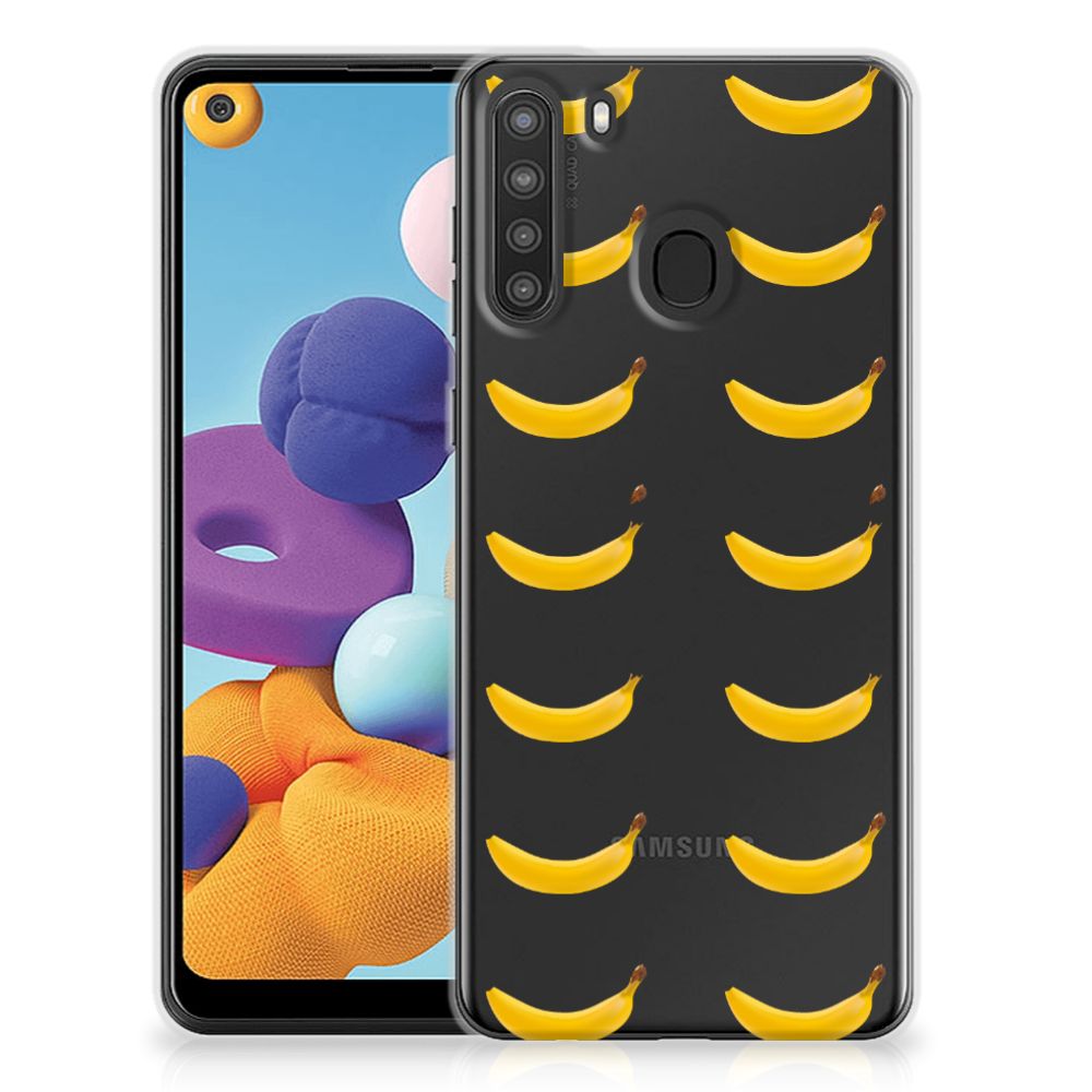 Samsung Galaxy A21 Siliconen Case Banana