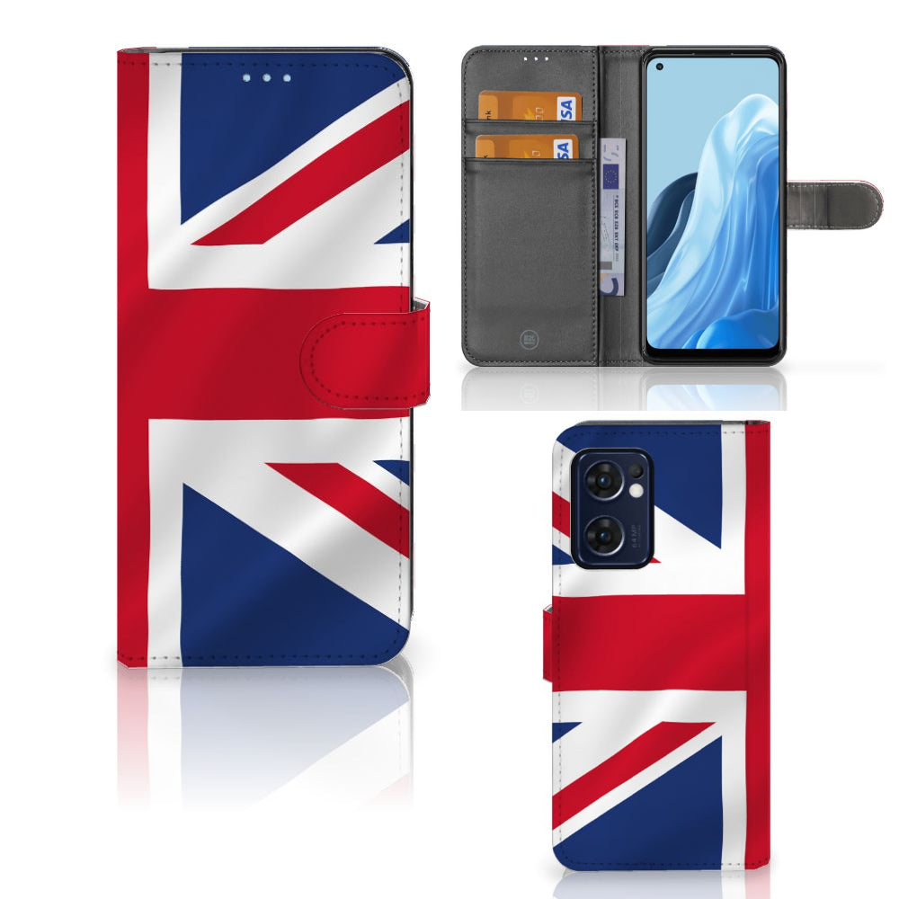 OPPO Find X5 Lite | Reno 7 5G Bookstyle Case Groot-Brittannië