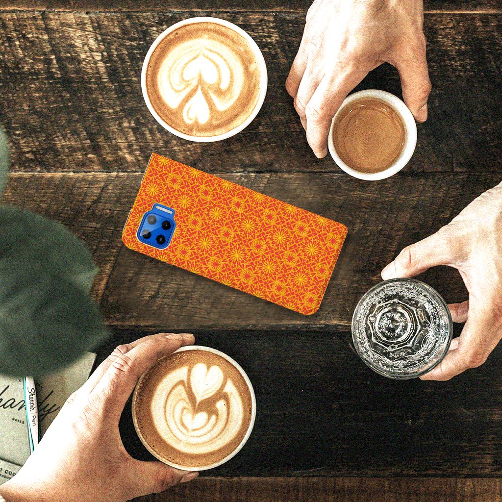 Motorola Moto G 5G Plus Hoesje met Magneet Batik Oranje - B2C Telecom
