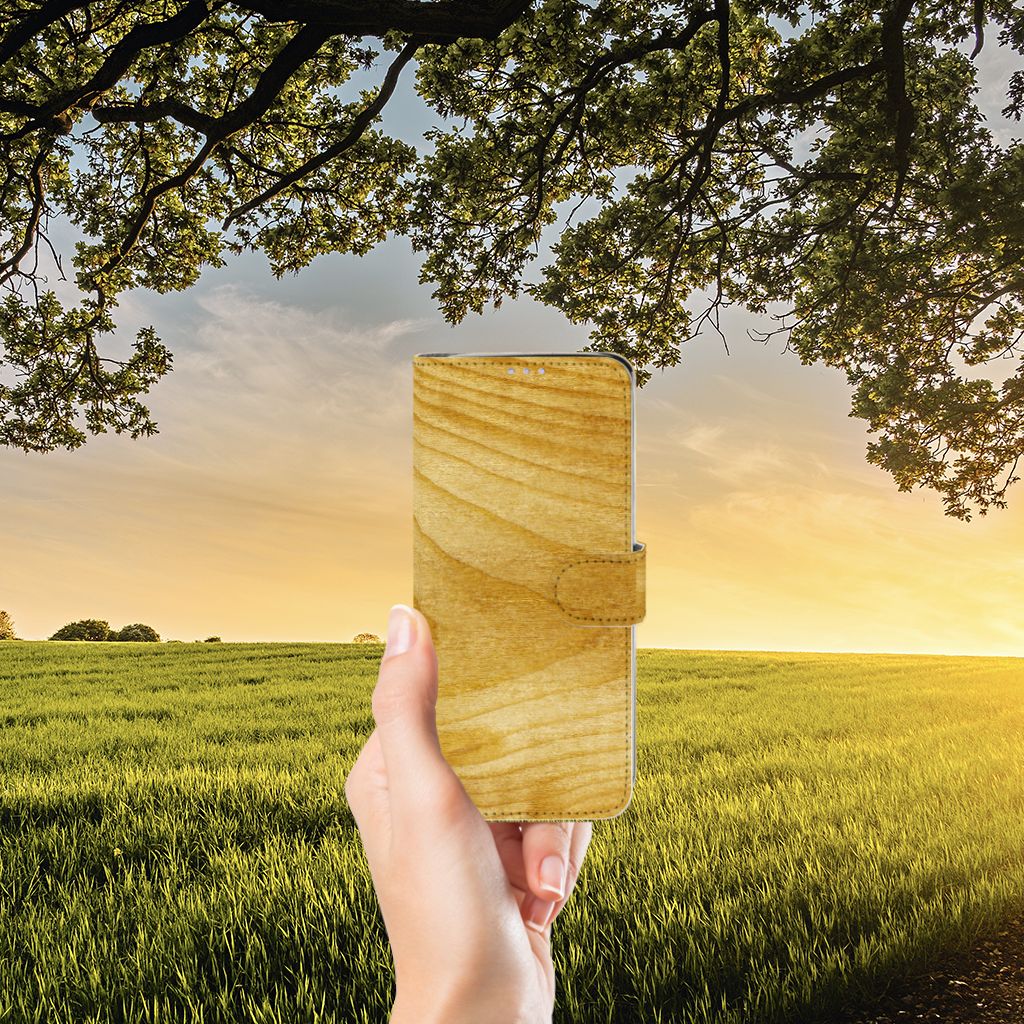 Samsung Galaxy S20 Plus Book Style Case Licht Hout