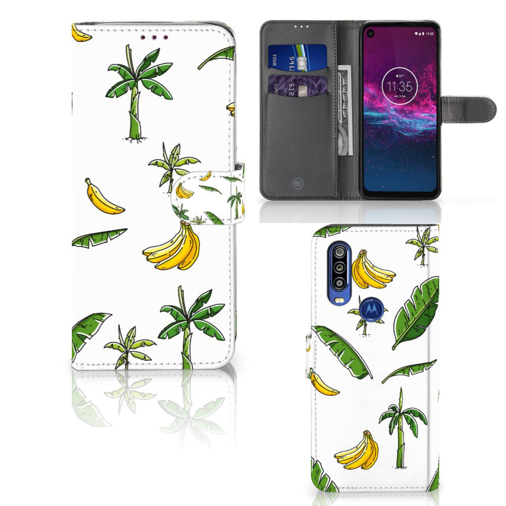 Motorola One Action Hoesje Banana Tree