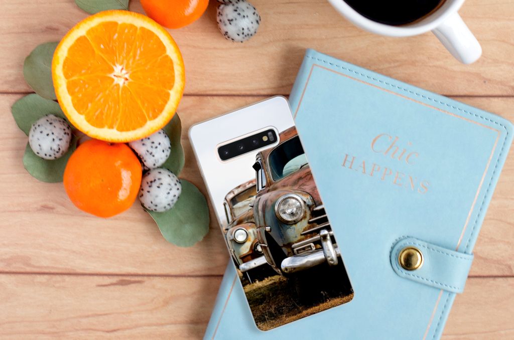 Samsung Galaxy S10 Plus Siliconen Hoesje met foto Vintage Auto