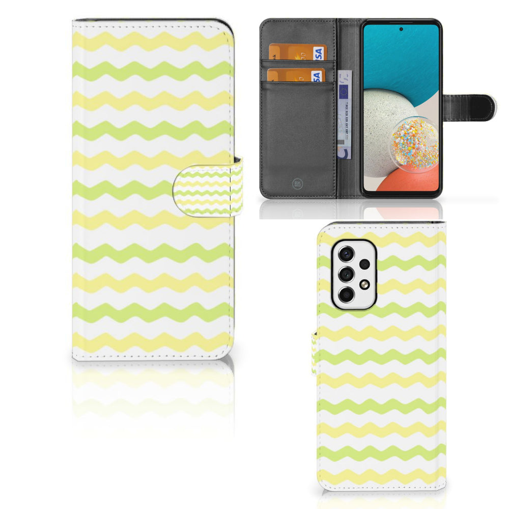 Samsung Galaxy A53 Telefoon Hoesje Waves Yellow