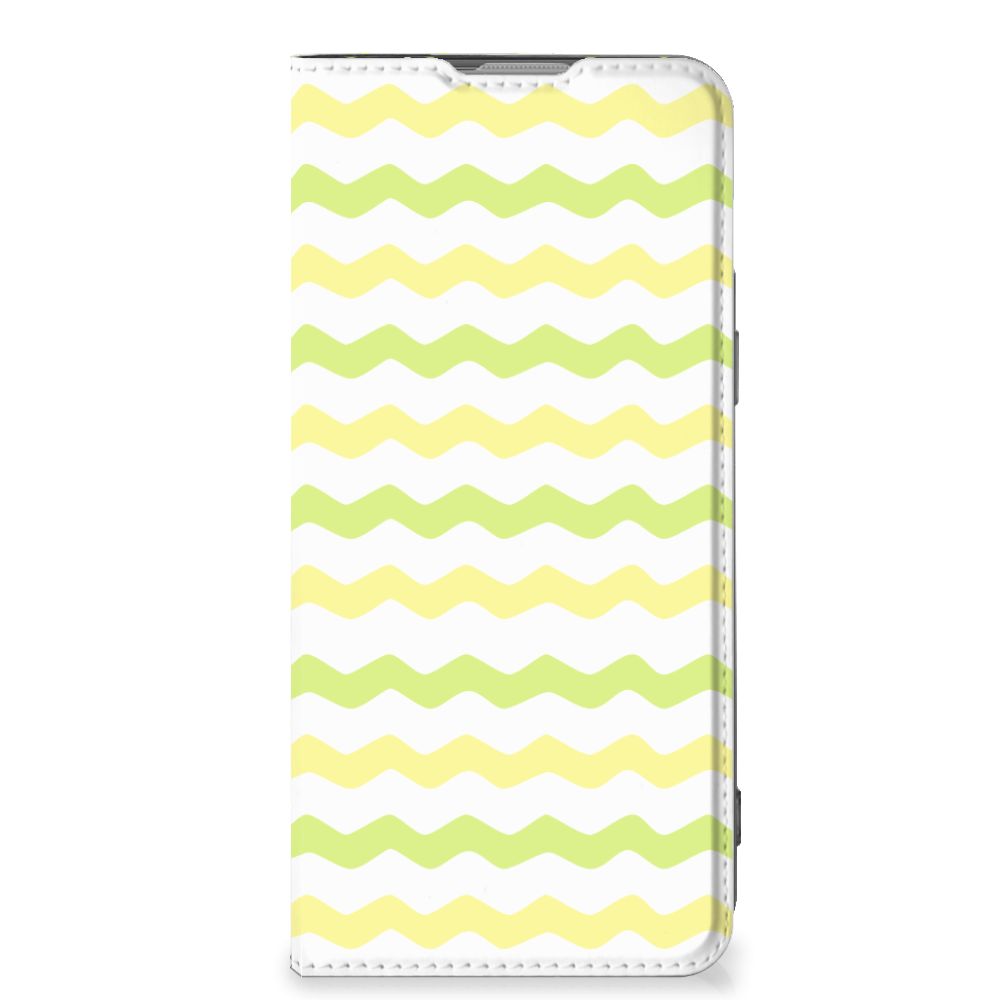 OnePlus Nord 2T Hoesje met Magneet Waves Yellow - B2C Telecom