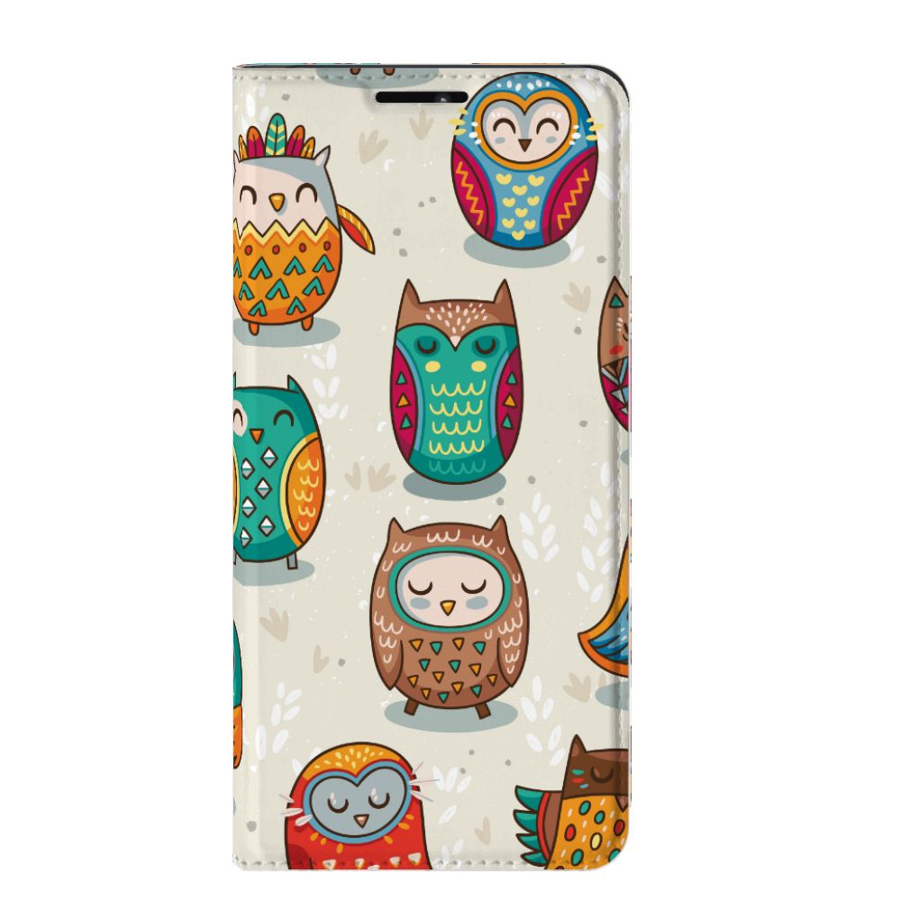 Motorola Edge 20 Pro Hoesje maken Vrolijke Uilen - B2C Telecom