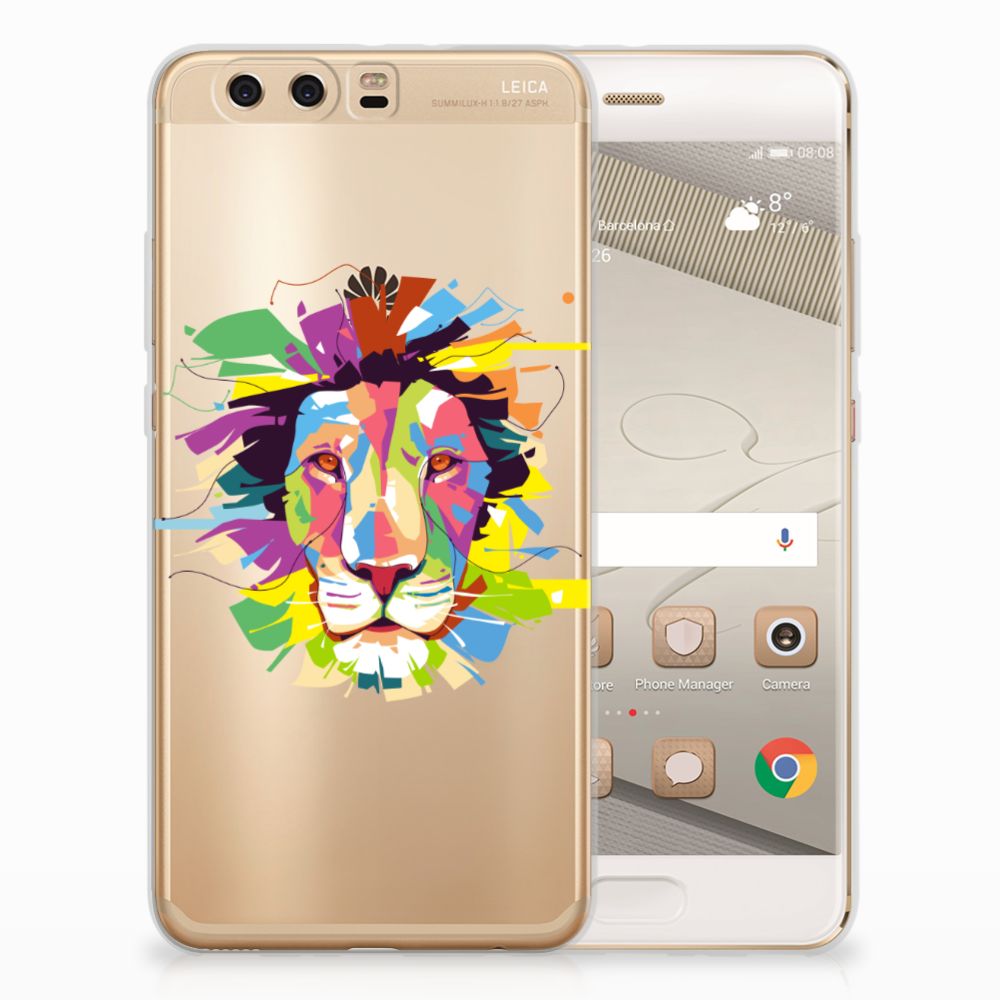 Huawei P10 Plus Telefoonhoesje met Naam Lion Color