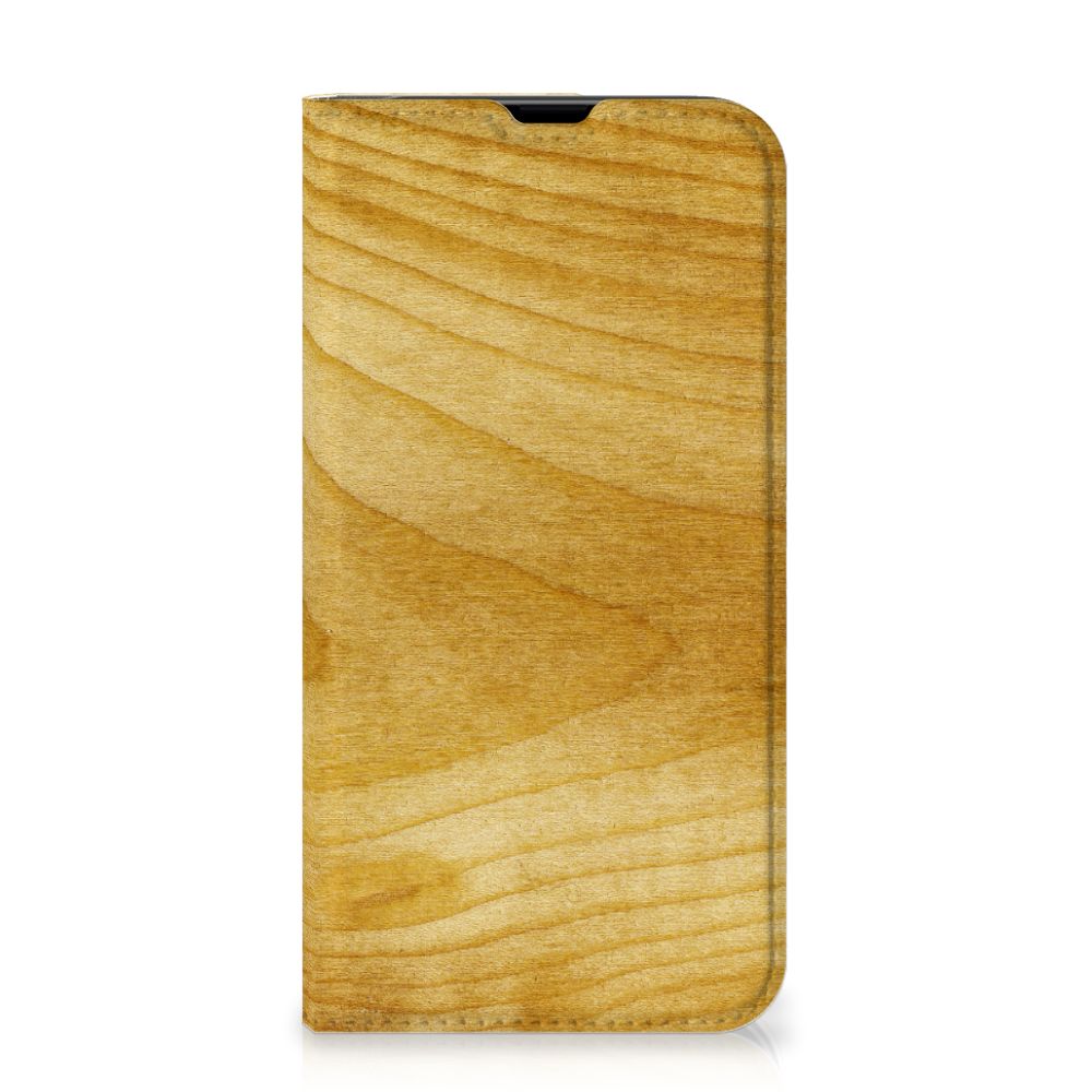 iPhone 13 Pro Book Wallet Case Licht Hout - B2C Telecom