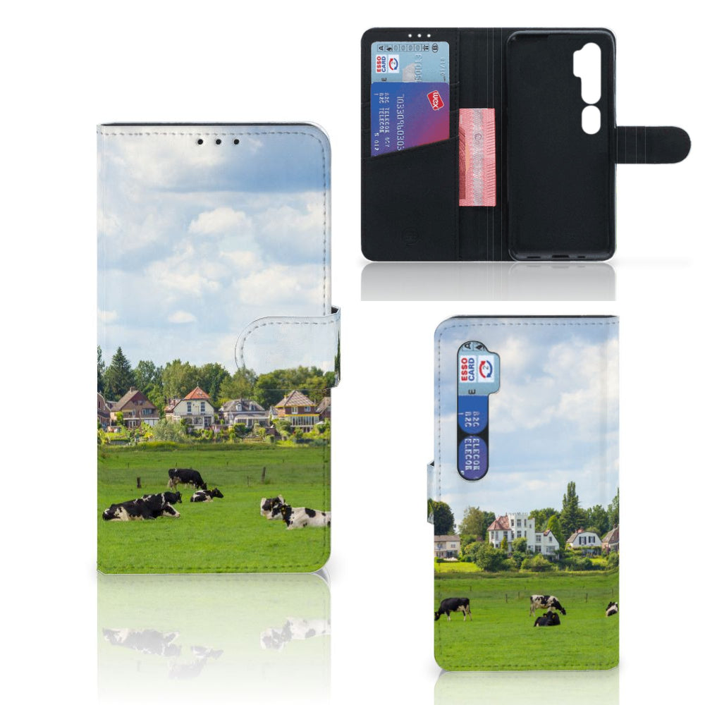 Xiaomi Mi Note 10 Pro Telefoonhoesje met Pasjes Koeien